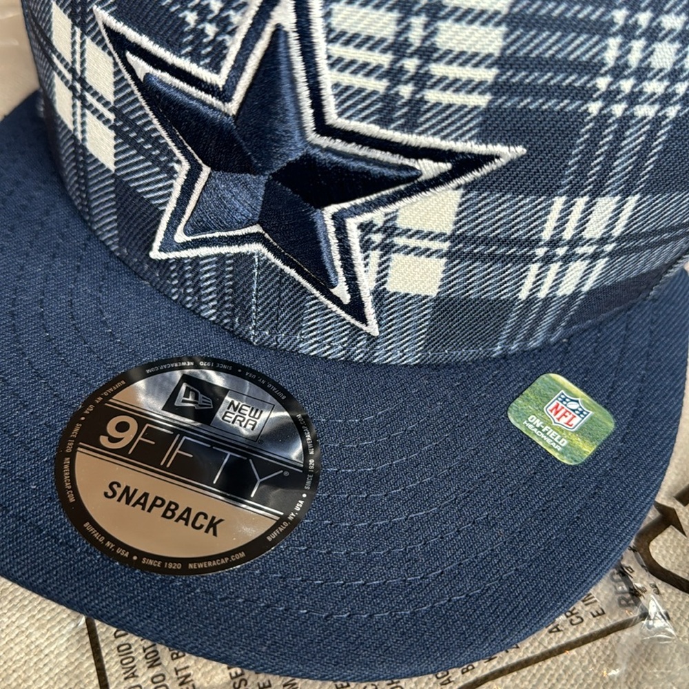 NWT Dallas Cowboys New Era 9FIFTY 2024 Sideline Statement Plaid Snapback Hat - Picture 6 of 10